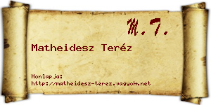 Matheidesz Teréz névjegykártya
