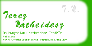 terez matheidesz business card